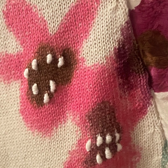 J. Jill Tan & Multi-Colored Floral Linen Blend Button Up 3/4 Sleeve Card… - Picture 8 of 10